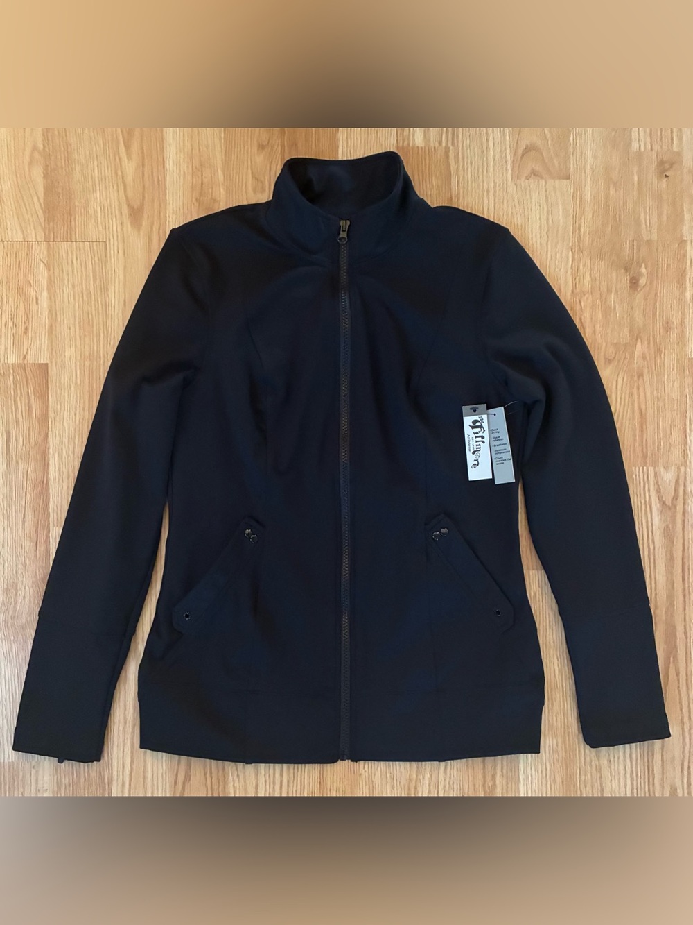Fillmore NEW Activewear Zip Up Compression Jacket black size S